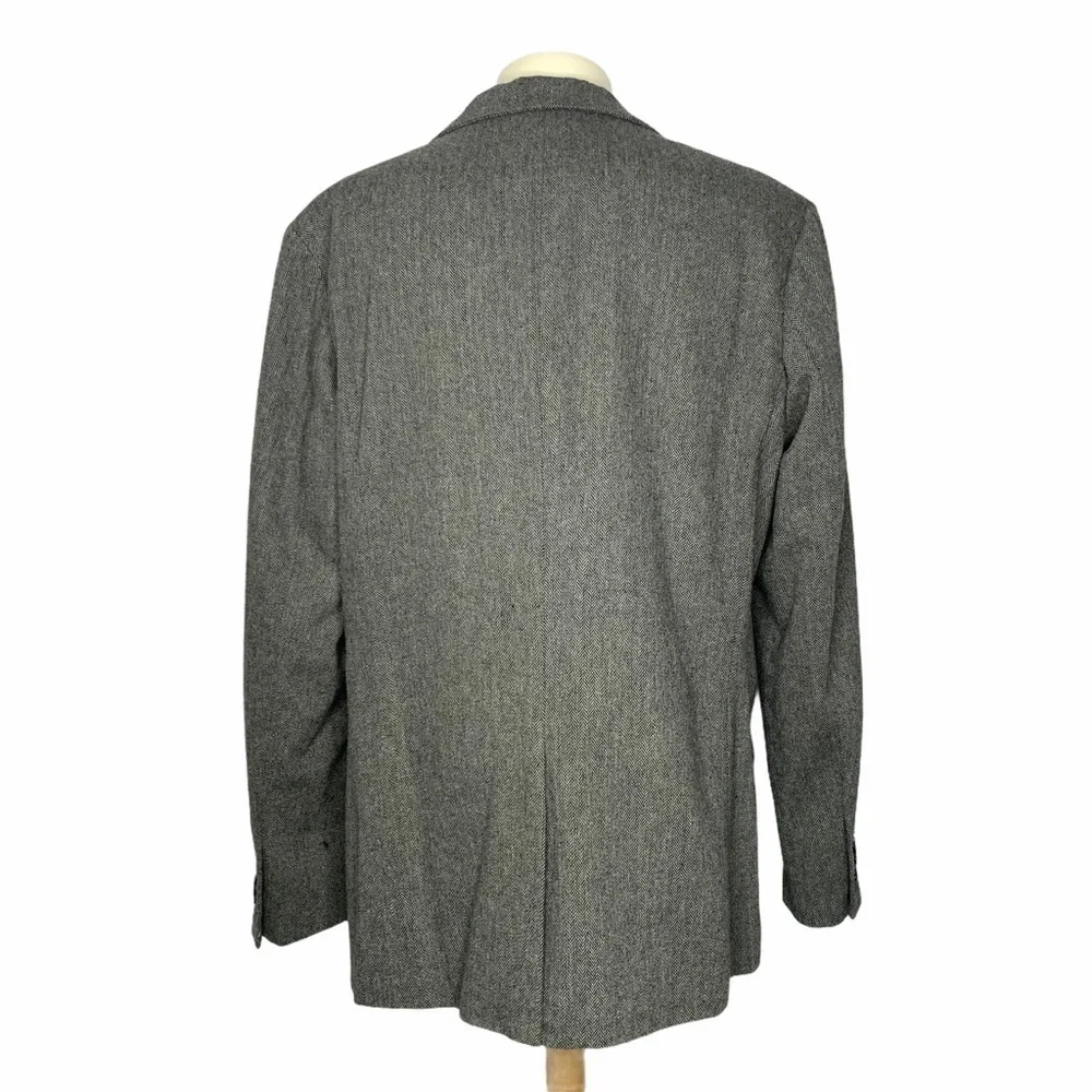 Old Navy Herringbone Gray Black Blazer Size Large